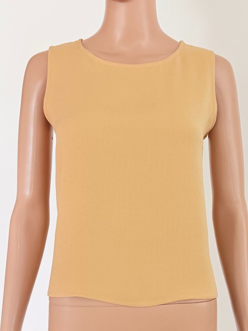 Eileen Fisher Tank Top Size PM 97% Silk 3% Spandex Butter Yellow NWOT